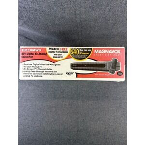 Magnavox Converter Box Unisex OS Black TB110MW9 DTV Digital to Analog Tuner